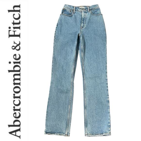 Abercrombie & Fitch Women's Curve Love Ultra High Rise 90s Straight Jean Size 24 - Picture 1 of 12